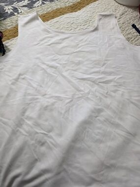 CJ Banks White Scoop Neck Tank Top